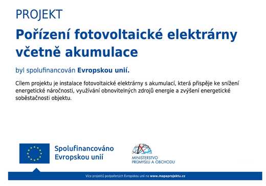 Projekt pořízení FVE